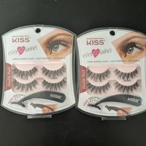 Kiss Brand Ever Ez Lashes #01 4 count- 2 Pack